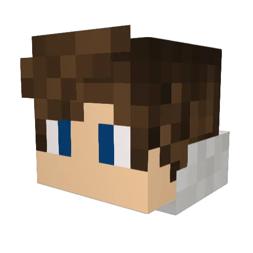 BladeMar Minecraft avatar head, 3D render