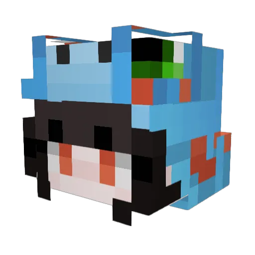 BladeRider Minecraft avatar head, 3D render