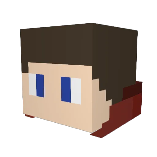 BladeRunnerHD Minecraft avatar head, 3D render