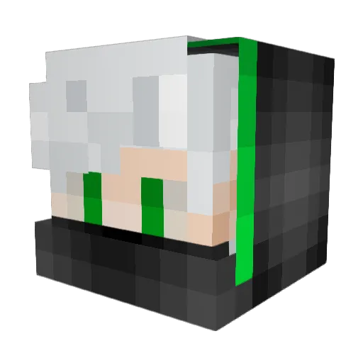 BladeX2008 Minecraft avatar head, 3D render