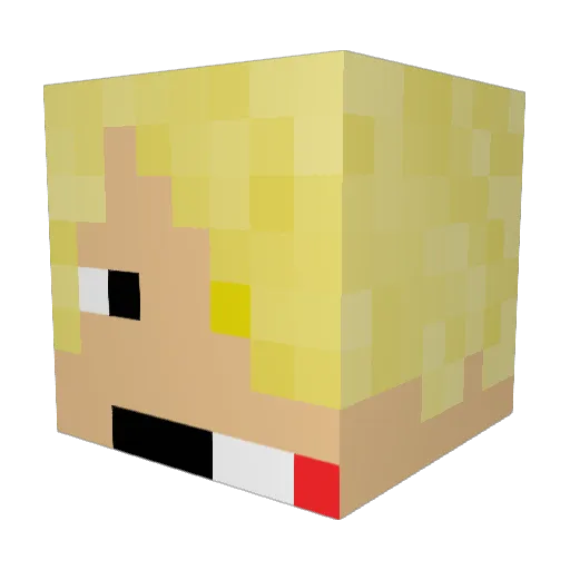 Blade_LeVrai Minecraft avatar head, 3D render