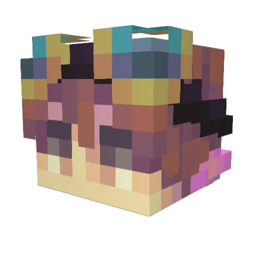 Blade_Techno Minecraft avatar head, 3D render