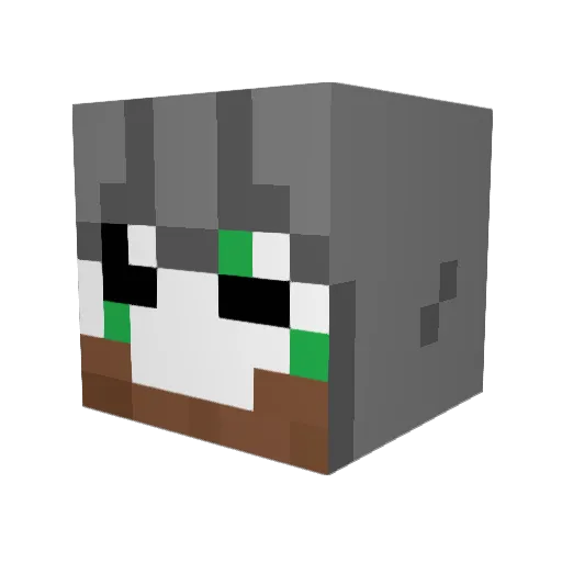 Bladebarian Minecraft avatar head, 3D render