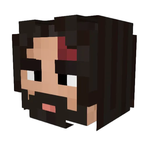 Bladeconor Minecraft avatar head, 3D render