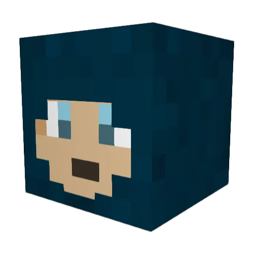 BladedHeart Minecraft avatar head, 3D render