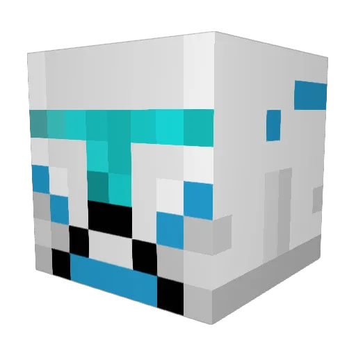 Blademaster45 Minecraft avatar head, 3D render