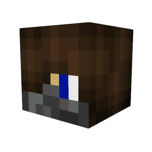 Bladeveyron Minecraft avatar head, 3D render