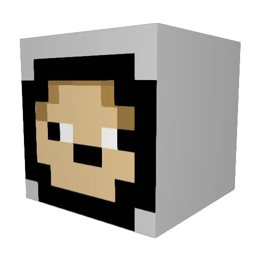 Bladharker24 Minecraft avatar head, 3D render