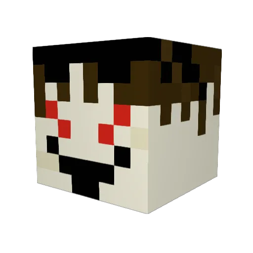 Bladin Minecraft avatar head, 3D render