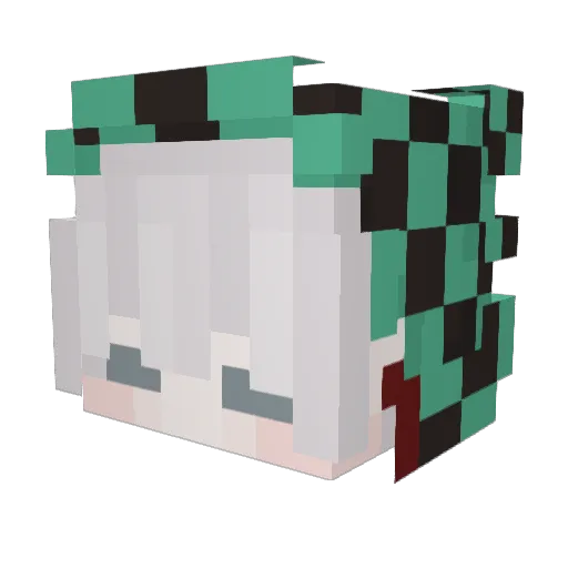 Bladmir Minecraft avatar head, 3D render