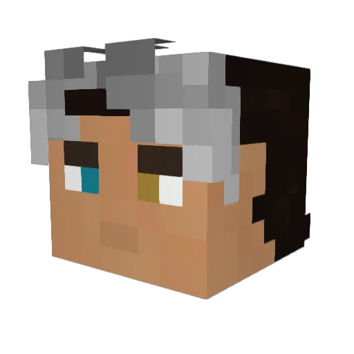 Bladys Minecraft avatar head, 3D render