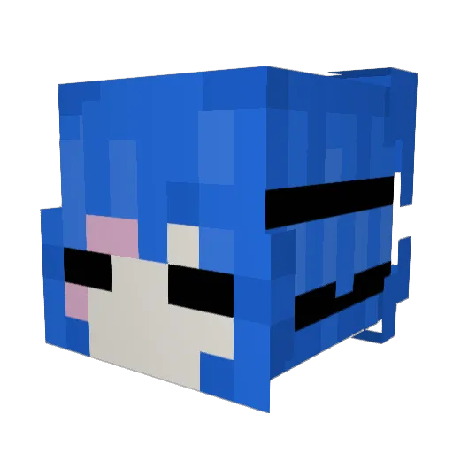 Blaernoui Minecraft avatar head, 3D render