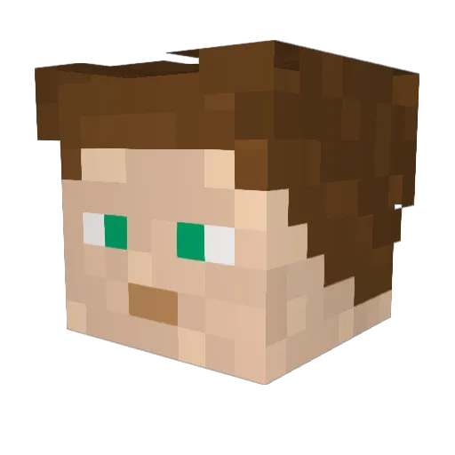 Blaeulicher_ Minecraft avatar head, 3D render