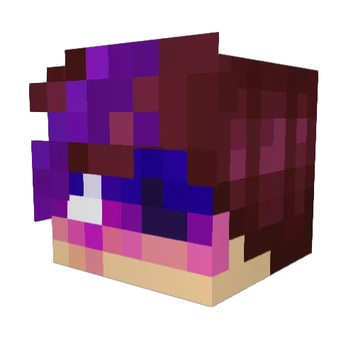 Blaeyk Minecraft avatar head, 3D render