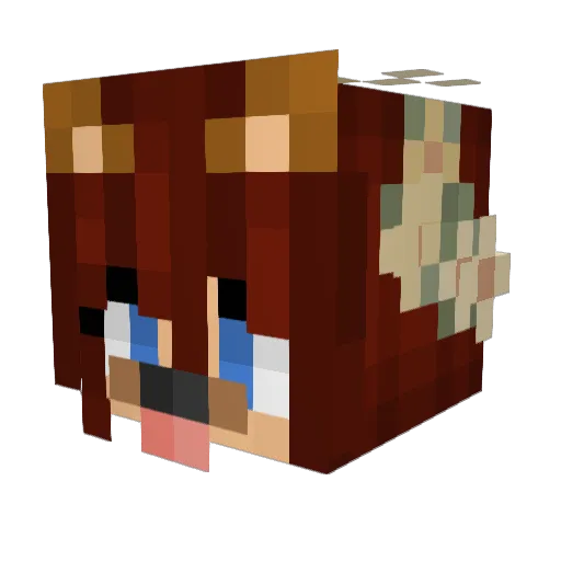 Blaezery Minecraft avatar head, 3D render