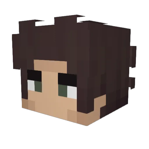 BlafPleuris Minecraft avatar head, 3D render