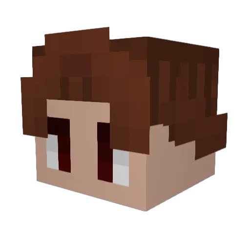 Blagah Minecraft avatar head, 3D render
