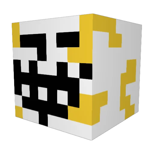 Blaget Minecraft avatar head, 3D render