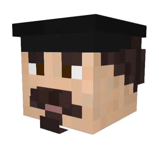 Blagolepny Minecraft avatar head, 3D render