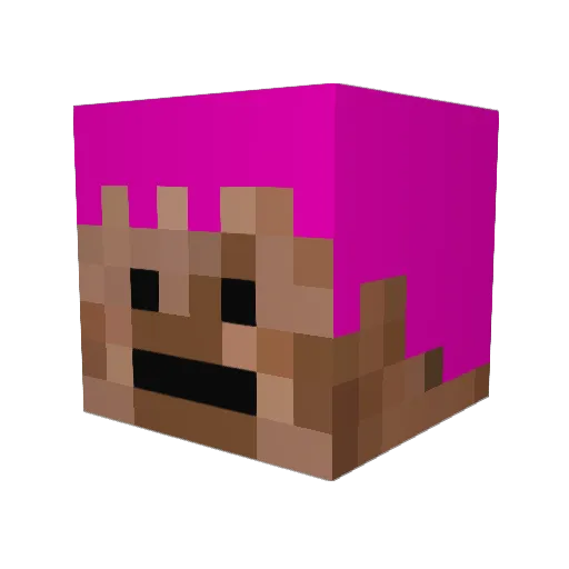 Blahclank Minecraft avatar head, 3D render