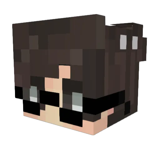 Blaicuu Minecraft avatar head, 3D render