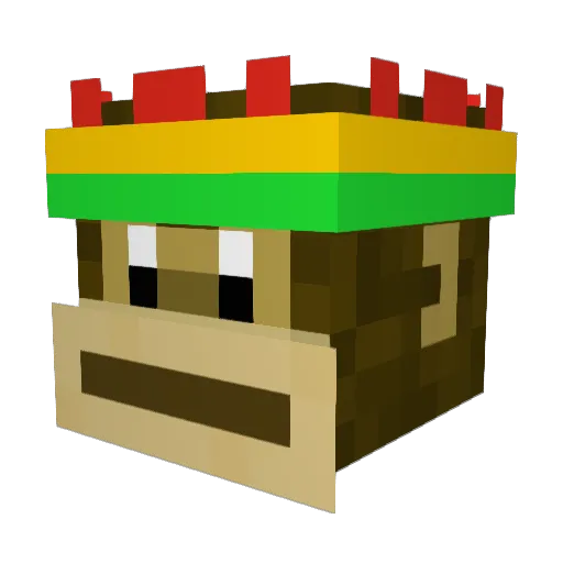 Blain Minecraft avatar head, 3D render