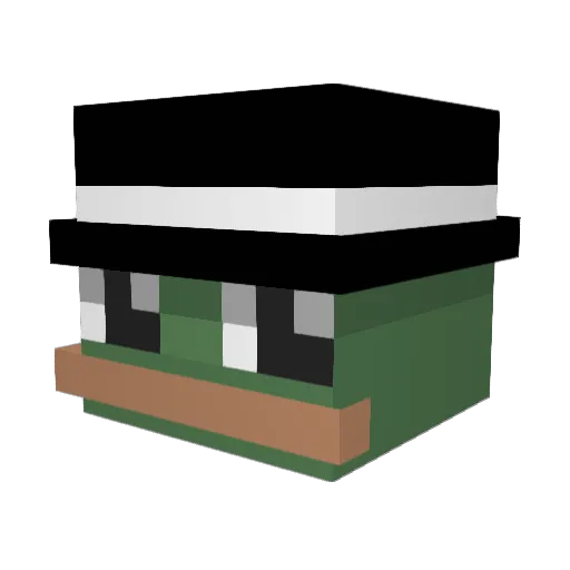 Blairlt Minecraft avatar head, 3D render