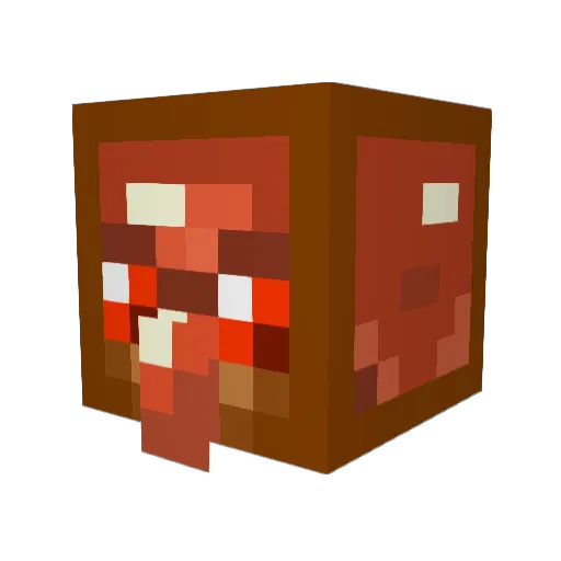 Blaitee Minecraft avatar head, 3D render