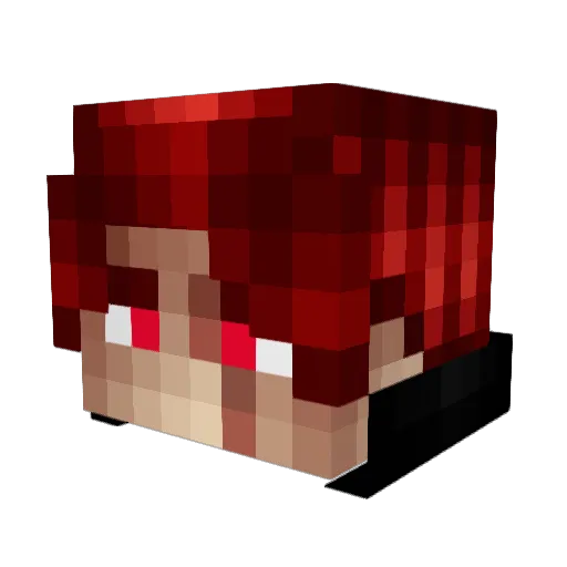 BlajRG Minecraft avatar head, 3D render