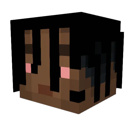 BlakLaur Minecraft avatar head, 3D render