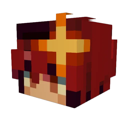 BlakRabit Minecraft avatar head, 3D render