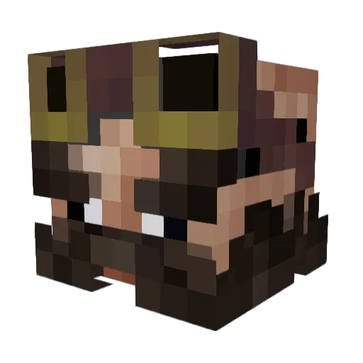 Blakcbeard1NK Minecraft avatar head, 3D render