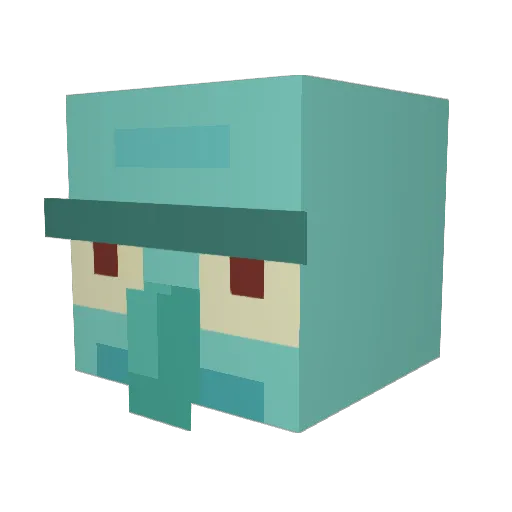 Blake2016x Minecraft avatar head, 3D render