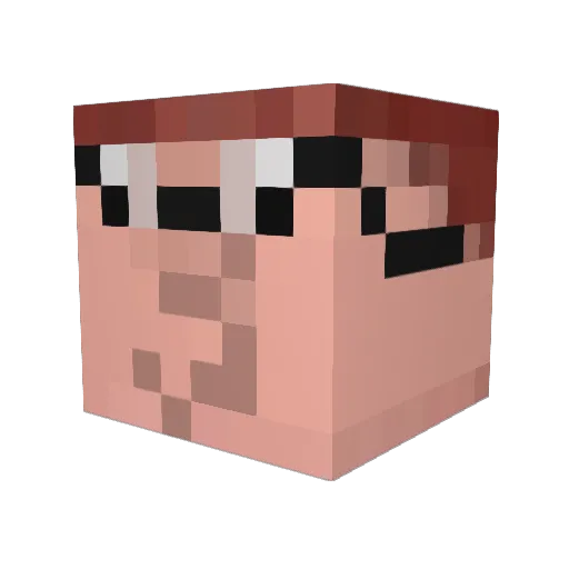 Blake4H Minecraft avatar head, 3D render