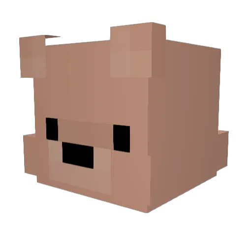 Blake Minecraft avatar head, 3D render