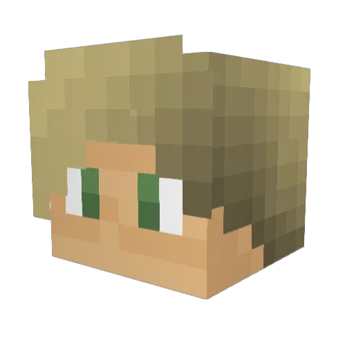 BlakeT_SmileMore Minecraft avatar head, 3D render