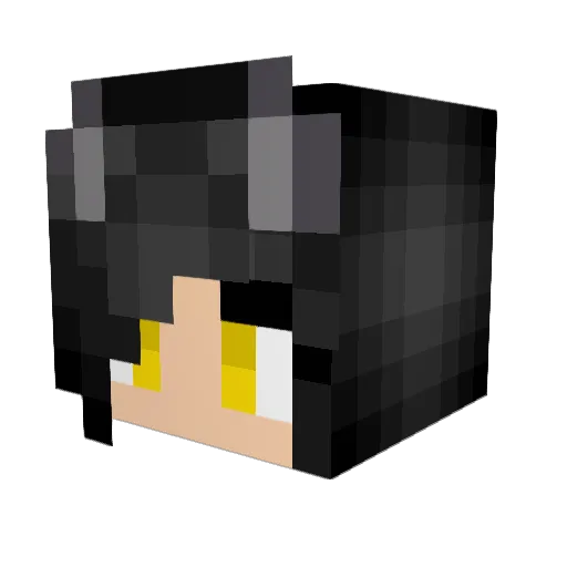 Blake_Girl Minecraft avatar head, 3D render