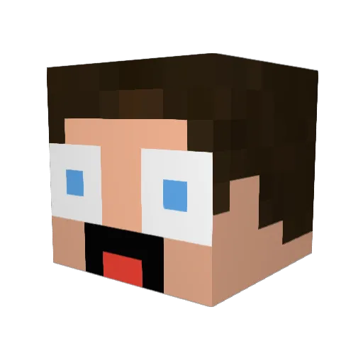 Blake_Vapes Minecraft avatar head, 3D render