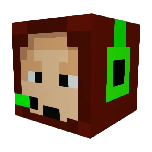 Blakeok Minecraft avatar head, 3D render