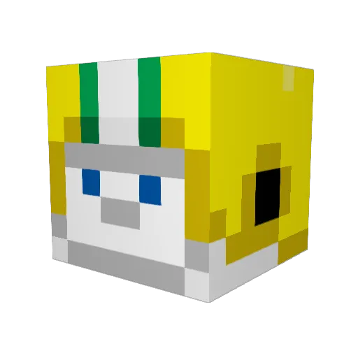 Blakki Minecraft avatar head, 3D render