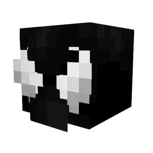 Blakkmilk Minecraft avatar head, 3D render