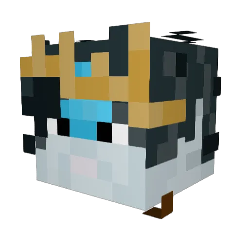 Blakkr Minecraft avatar head, 3D render