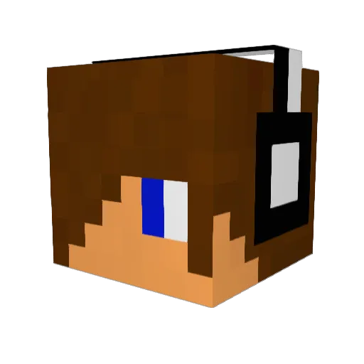 Blaknight22 Minecraft avatar head, 3D render