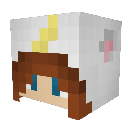Blala_HD Minecraft avatar head, 3D render