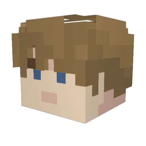 Blalump Minecraft avatar head, 3D render
