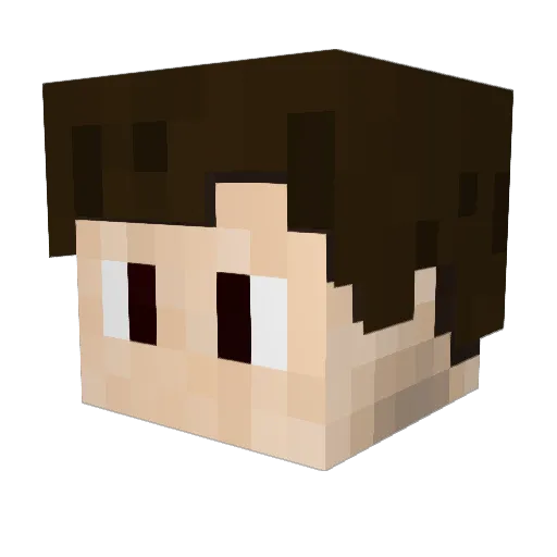 Blamapig Minecraft avatar head, 3D render
