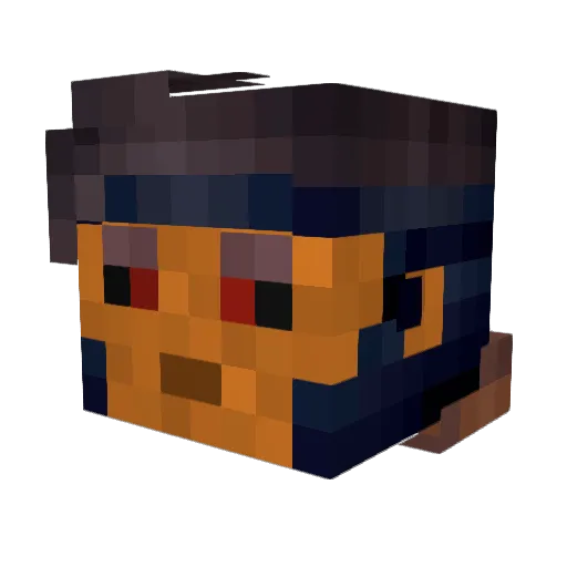 Blambit Minecraft avatar head, 3D render