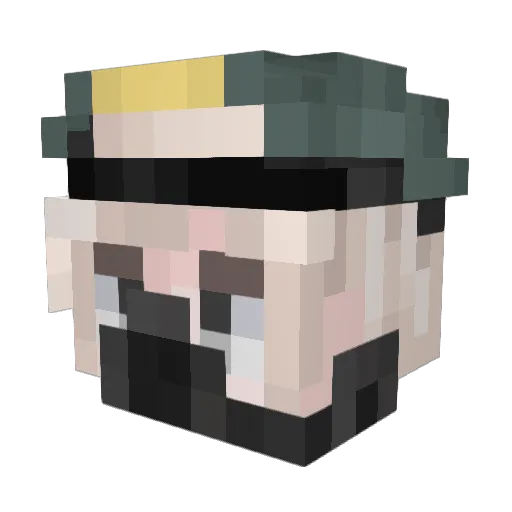 BlameTheDaemon Minecraft avatar head, 3D render
