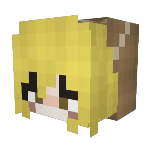 BlameZerixe Minecraft avatar head, 3D render