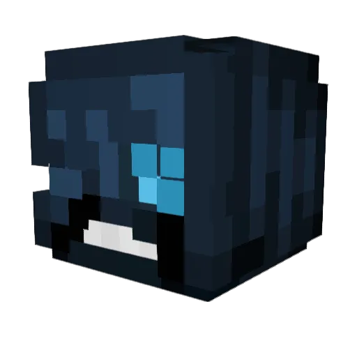 Blamethefat Minecraft avatar head, 3D render